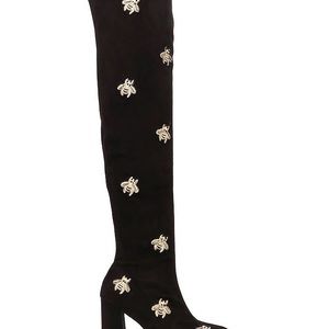 Black Suede Over the Knee Boots